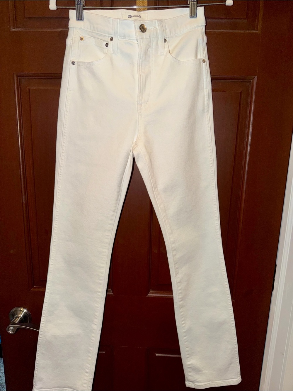 Madewell White Straight Leg Jeans Size 24 NWT